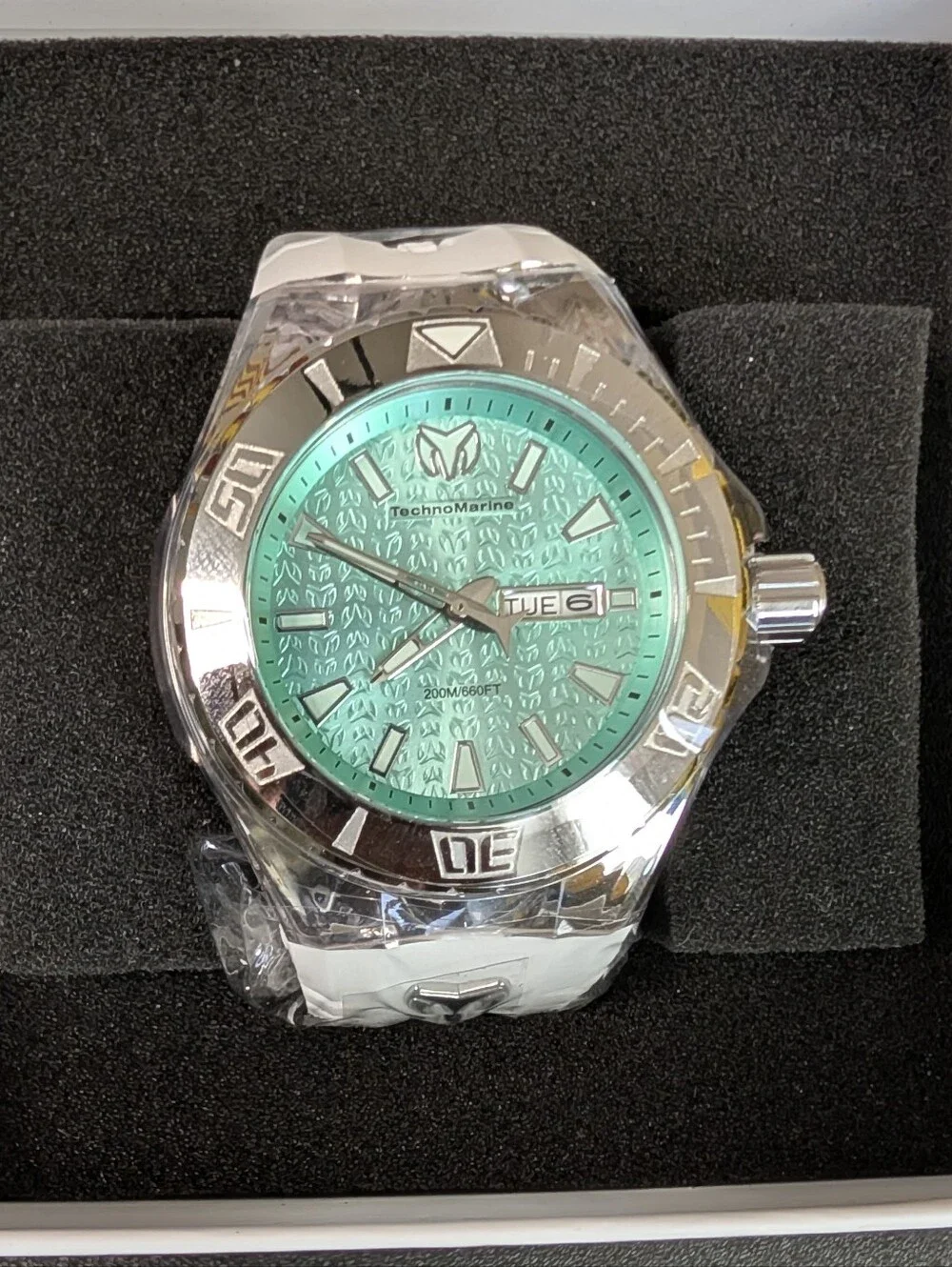 New Turquoise 48mm Watch TechnoMarine Cruise Monogram Model TM-122010